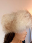 Blue Fox Fur Hat with Tail