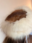 Blue Fox Fur Hat with Tail