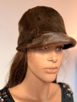 Visor Grey Fur Hat