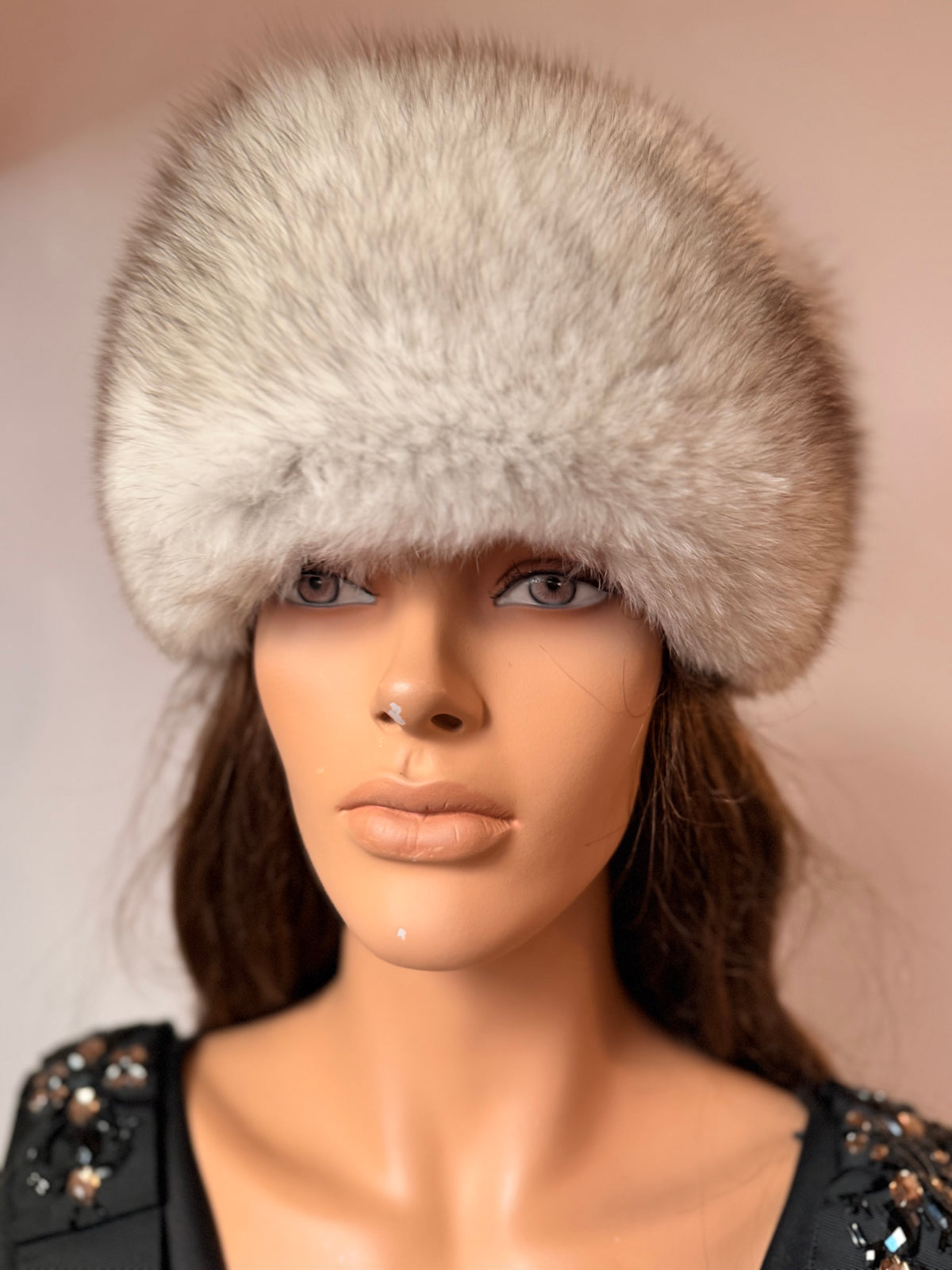 Blue Fox Fur Hat