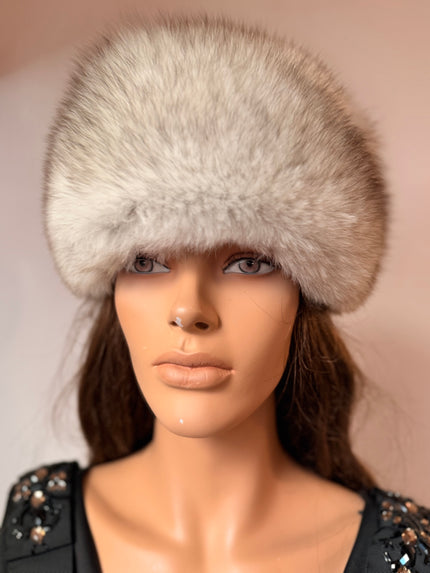 Blue Fox Fur Hat