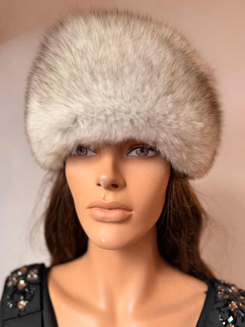 Blue Fox Fur Hat