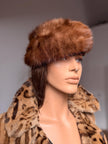 Luxury vintage mink fur winter hat size S M