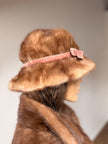 Luxury vintage mink fur winter hat size S M