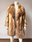 Men’s vintage fox fur coat in genuine real fur from the 1990s