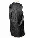 Black Long Lamb Fur Coat - L