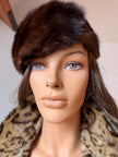 Vintage brown mink fur hat sourced and made in Belgium