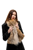 Vintage coyote fur scarf and shoulder stole sourced in Belgium