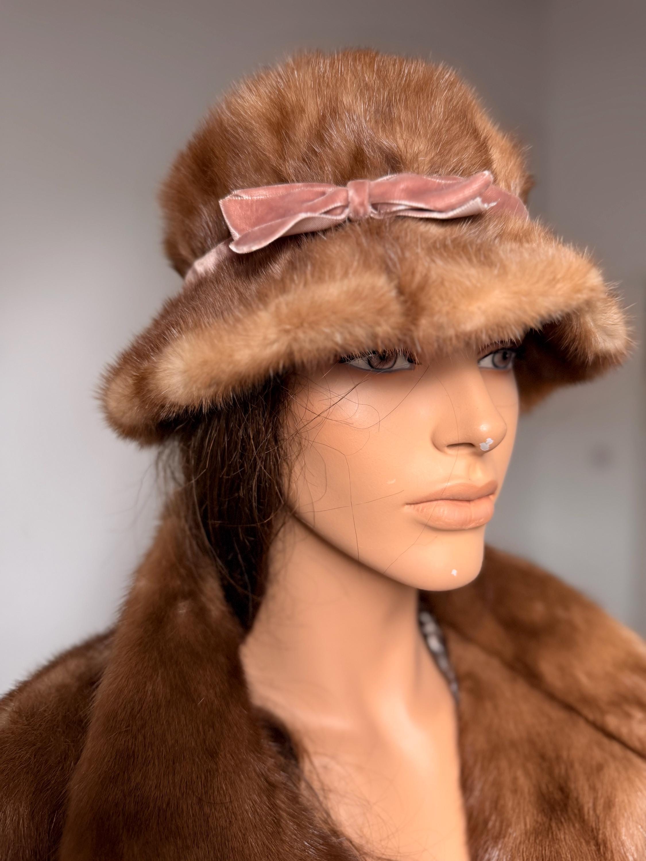 Vintage genuine mink panama hat sourced in Brussels