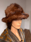Vintage genuine muskrat fur hat sourced in Brussels