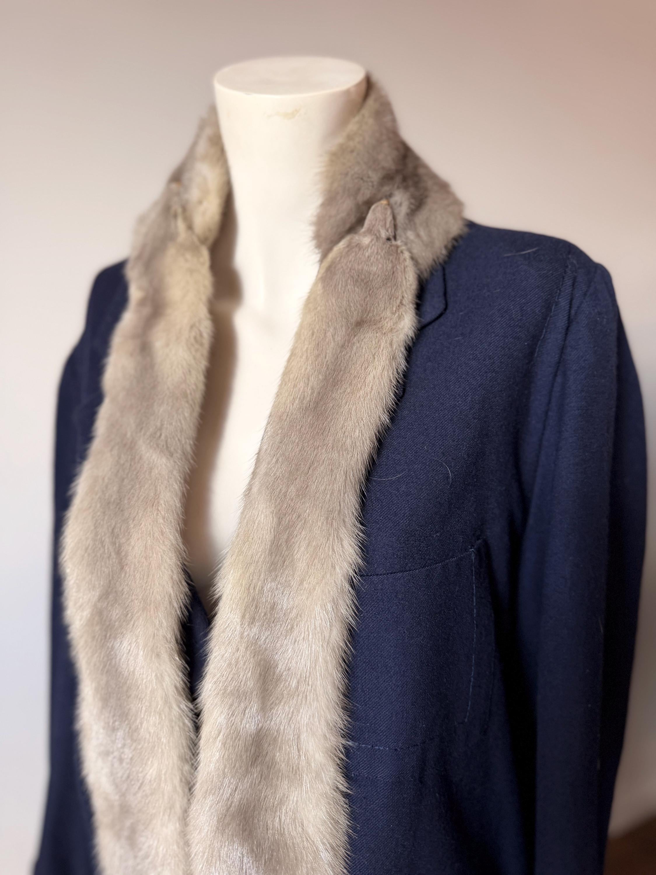 Vintage genuine sapphire mink fur wrap sourced in Belgium
