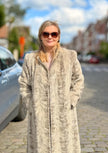Vintage grey mink fur coat made in Belgium