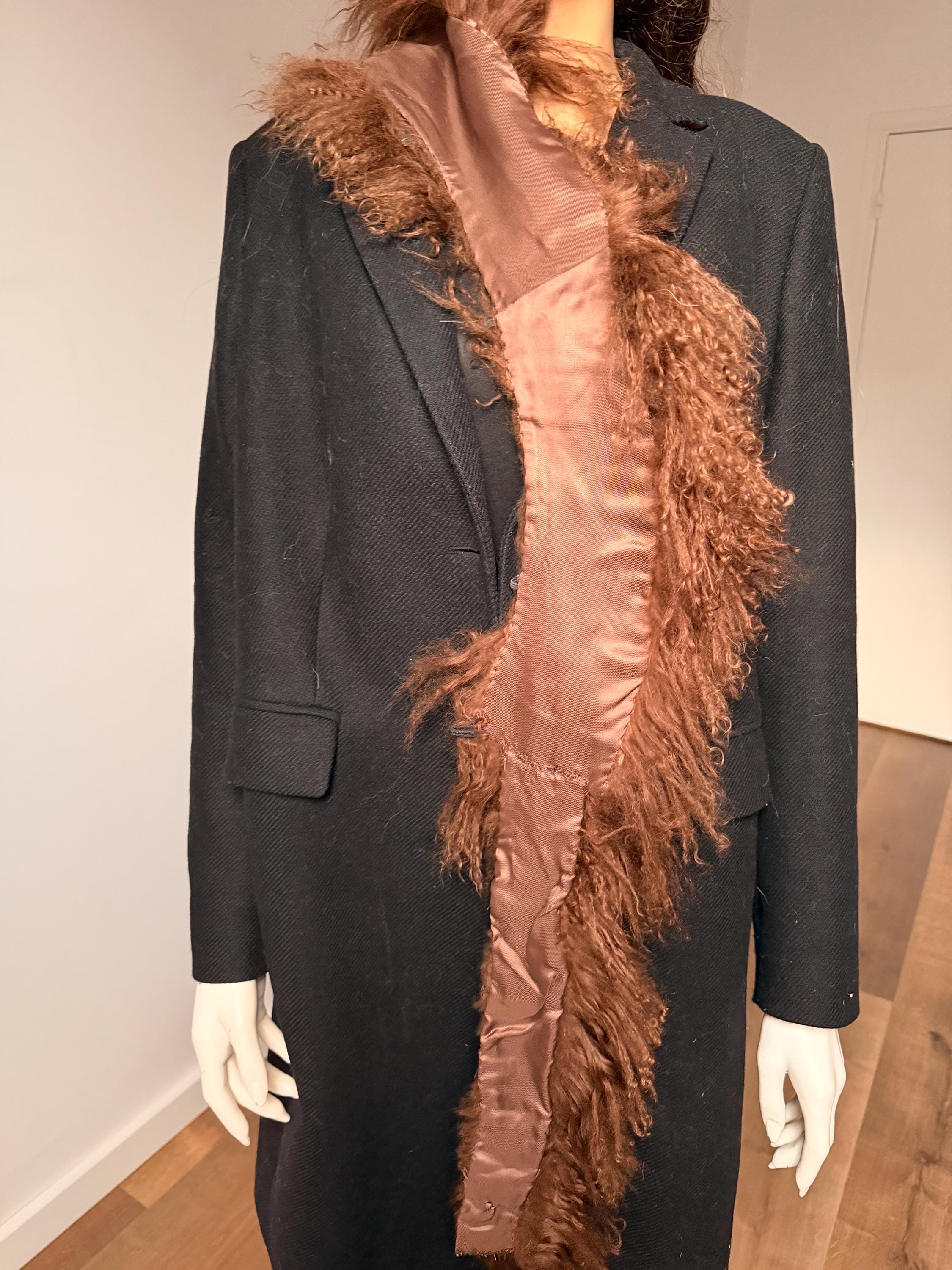 Brown Goat Fur Scarf