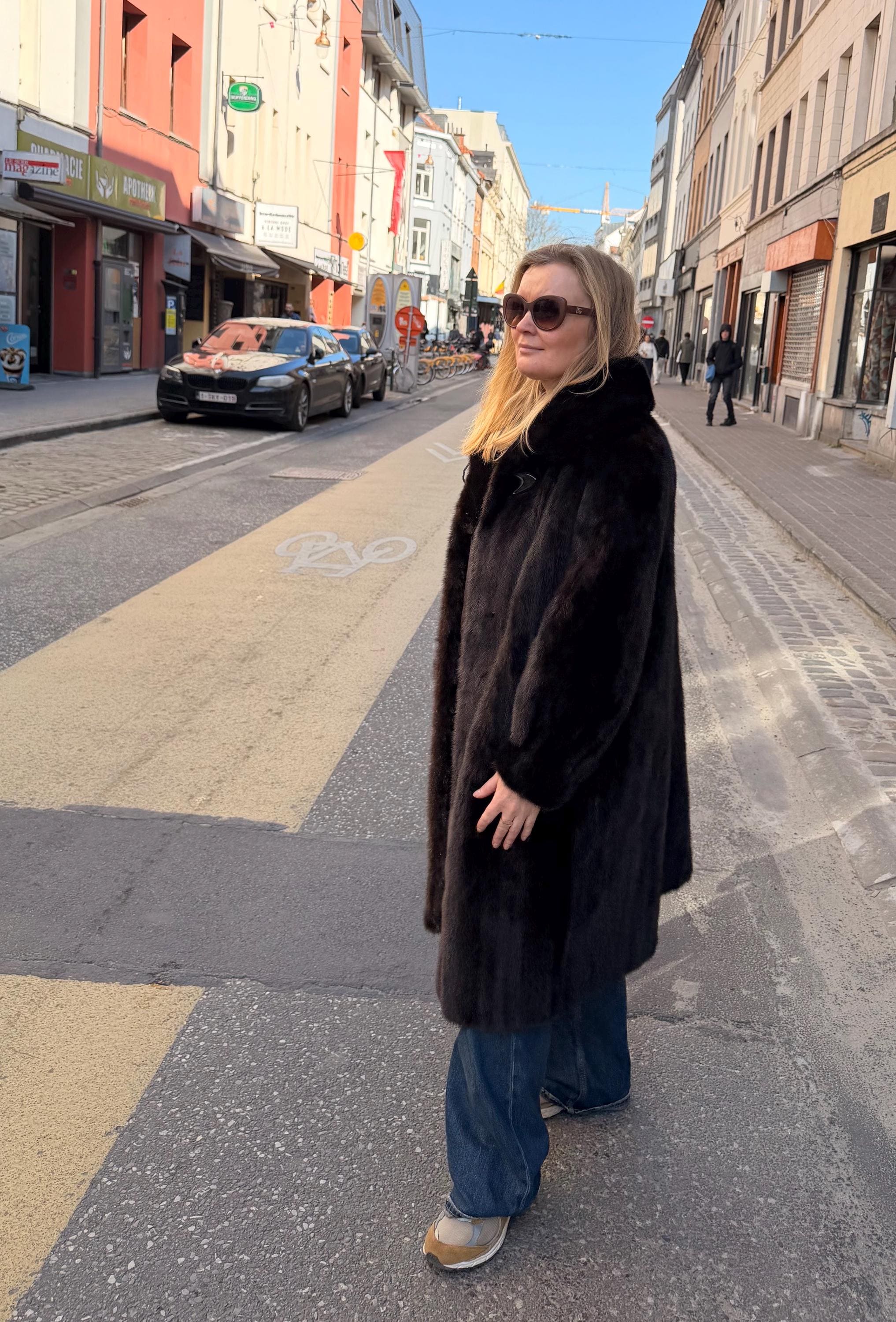 Brown Mink Coat - Size M-L