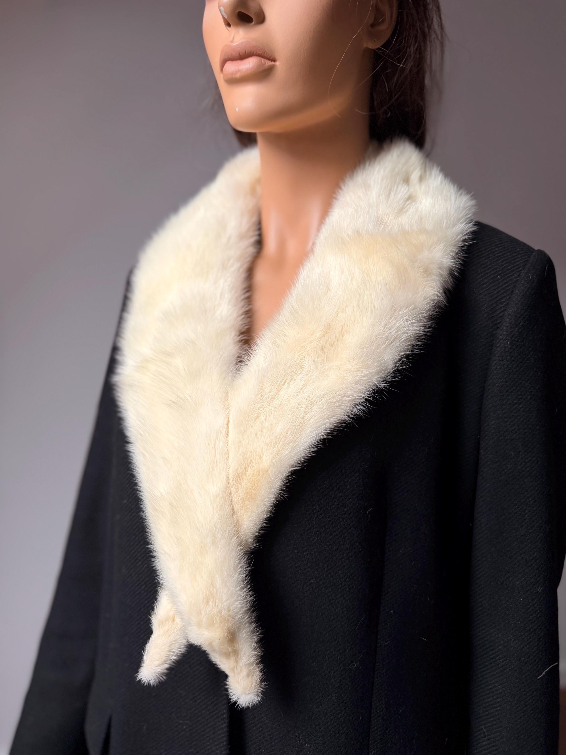 White Mink Fur Collar