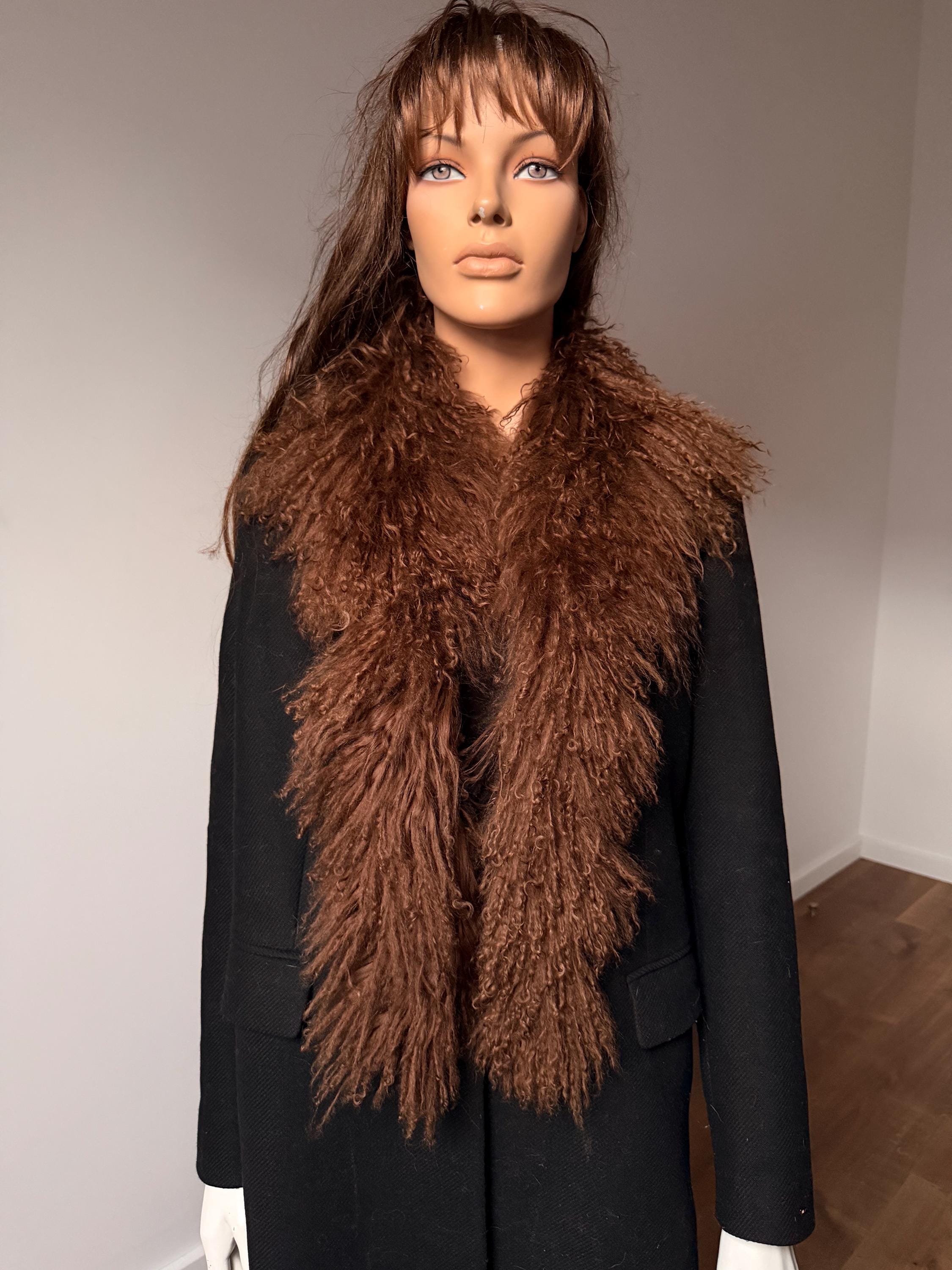 Brown Goat Fur Scarf