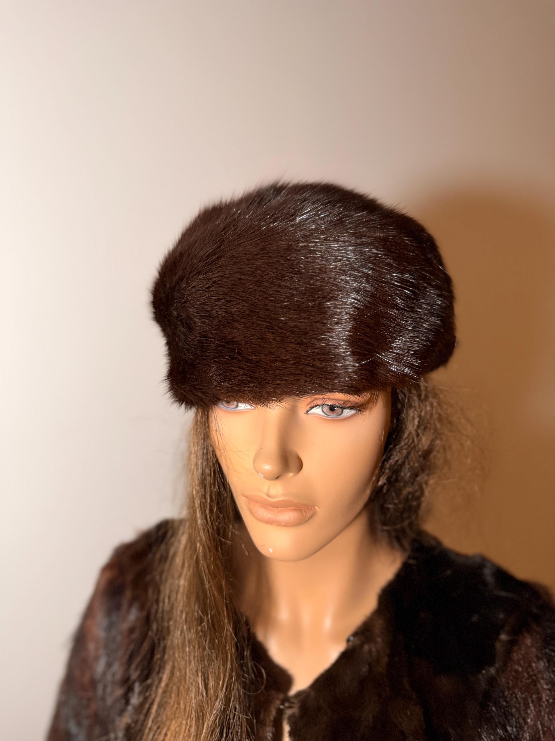 Brown Marmot Fur Hat