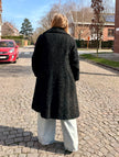 Black Lamb  Fur Coat  - M-L