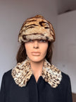 Tiger Print Fur Hat