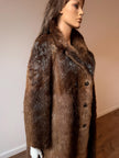 Long Beaver Fur Coat - L-XL