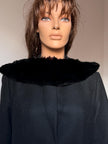 Black Sheepskin Fur Collar