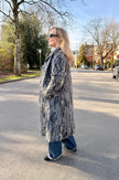 Grey Goat Fur Coat - S