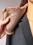 Mouton Beige Fur Collar