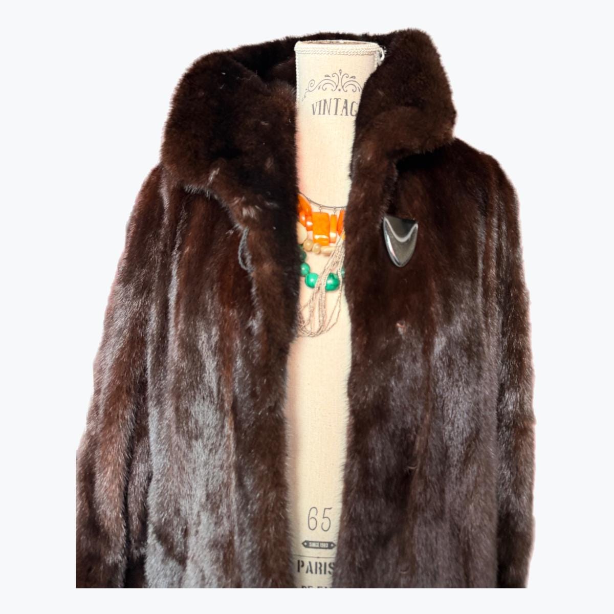 Brown Mink Coat - Size M-L