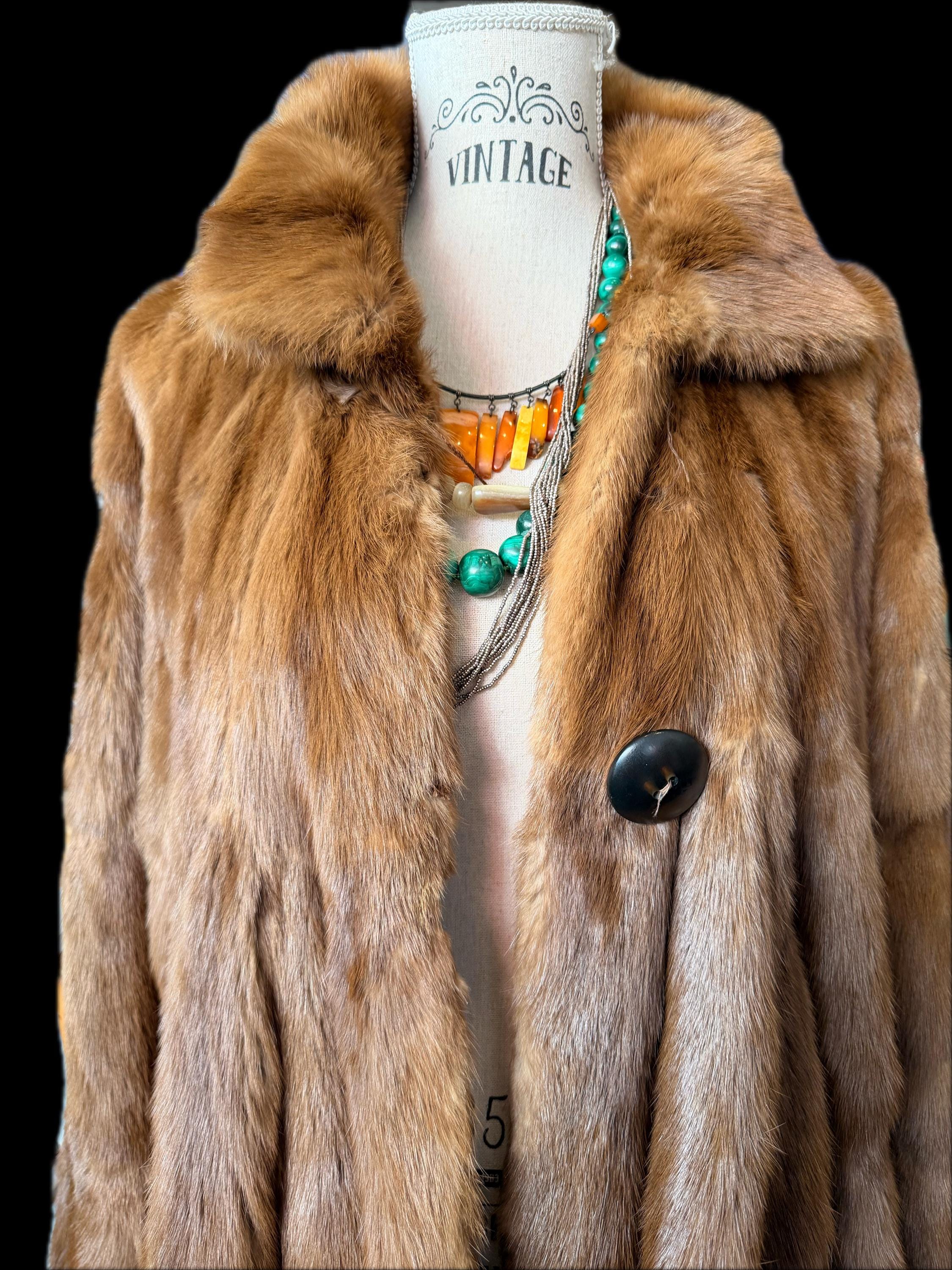 Brown Weasel Fur Cape