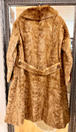 Golgen Mink Fur Coat with buttons - M