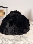 Black Rabbit Fur Hat