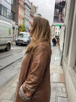 Brown Lamb Fur Jacket - M