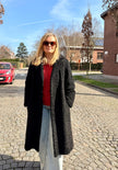 Black Lamb  Fur Coat  - M-L