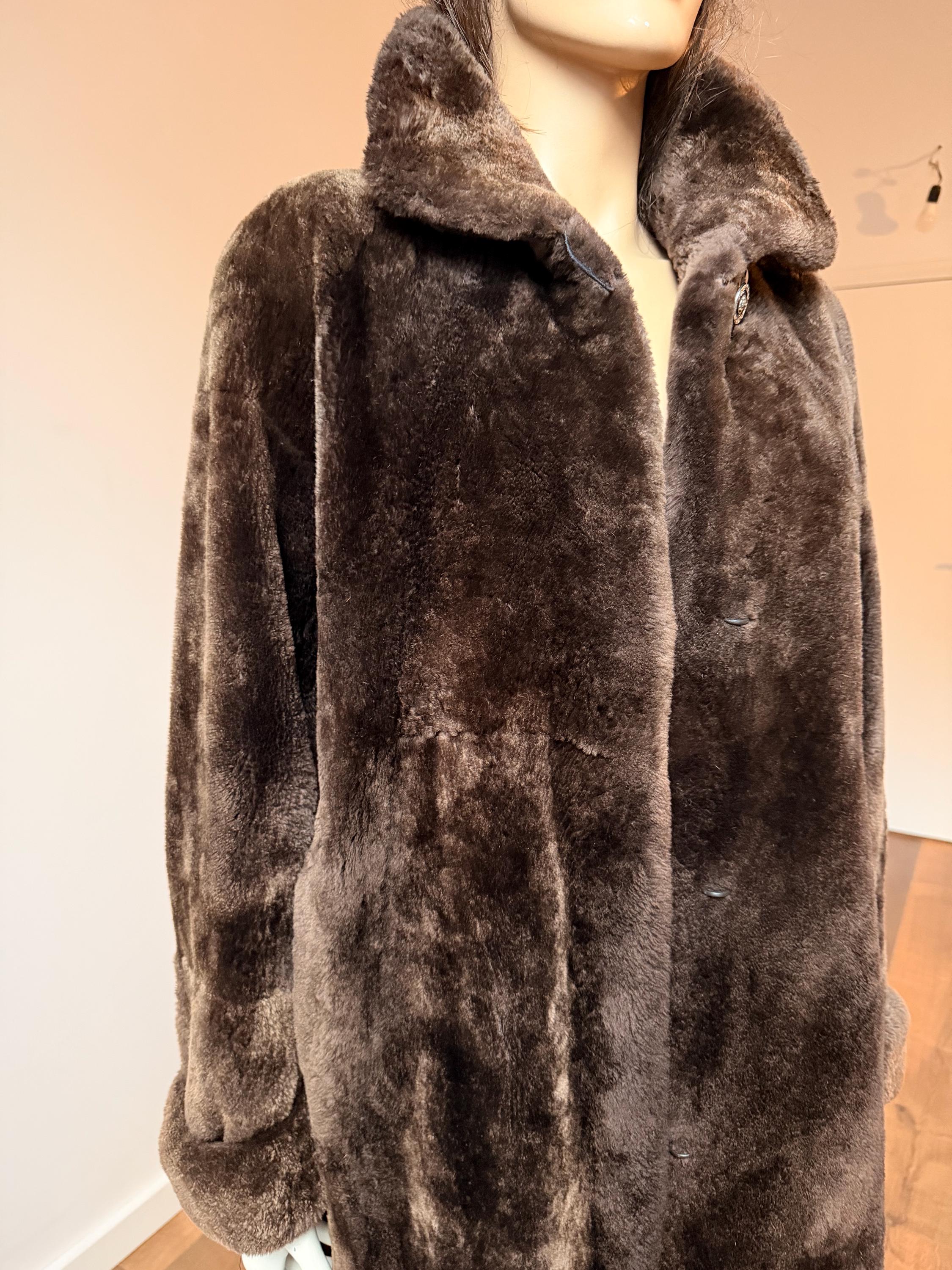 Sheared Beaver Fur Coat  - L-XL