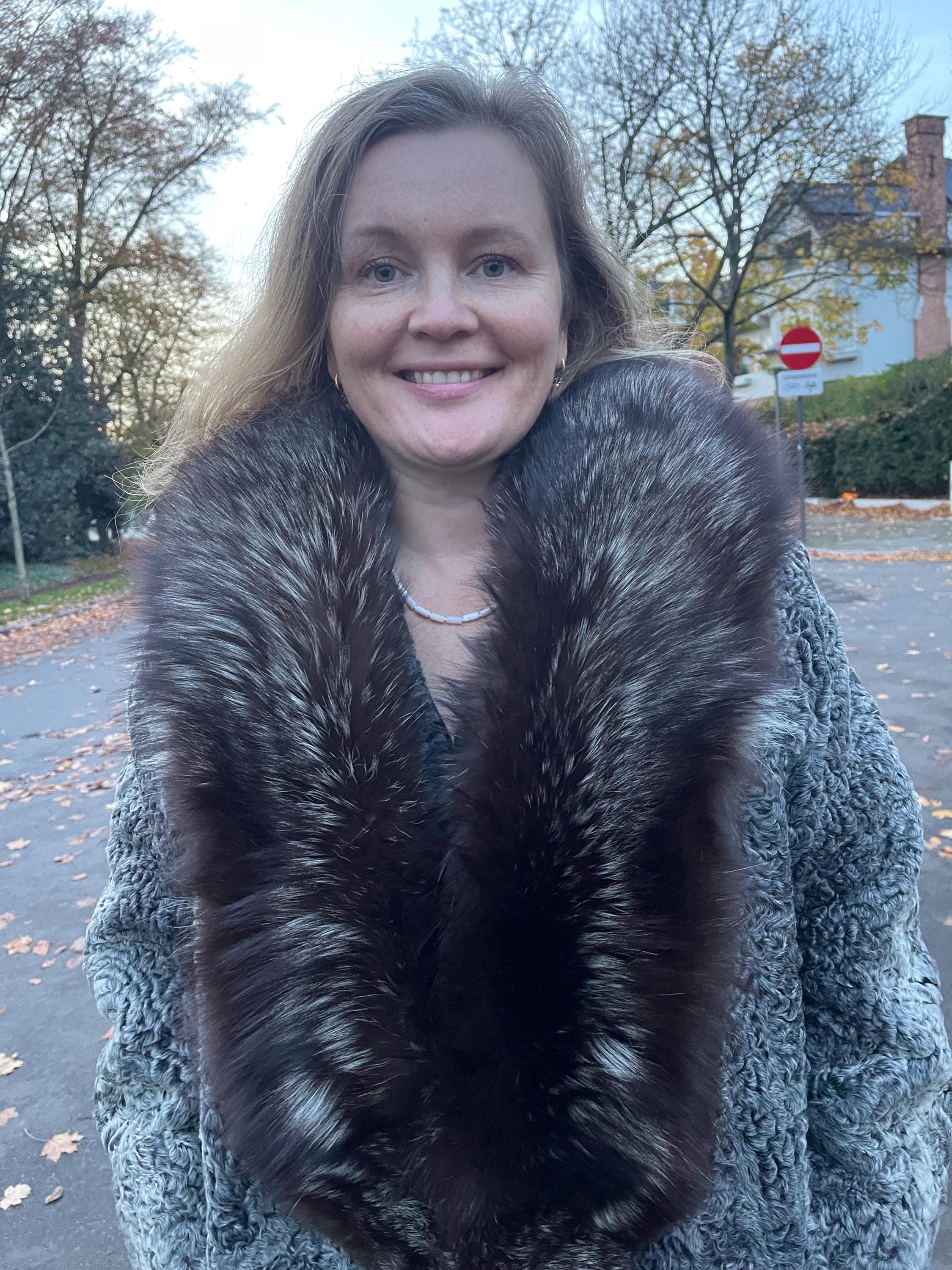 Silver Fox Fur Collar