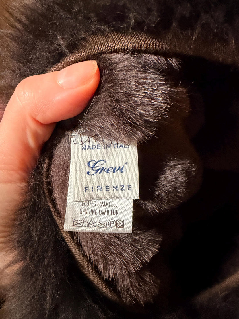 Brown Lamb Fur Hat