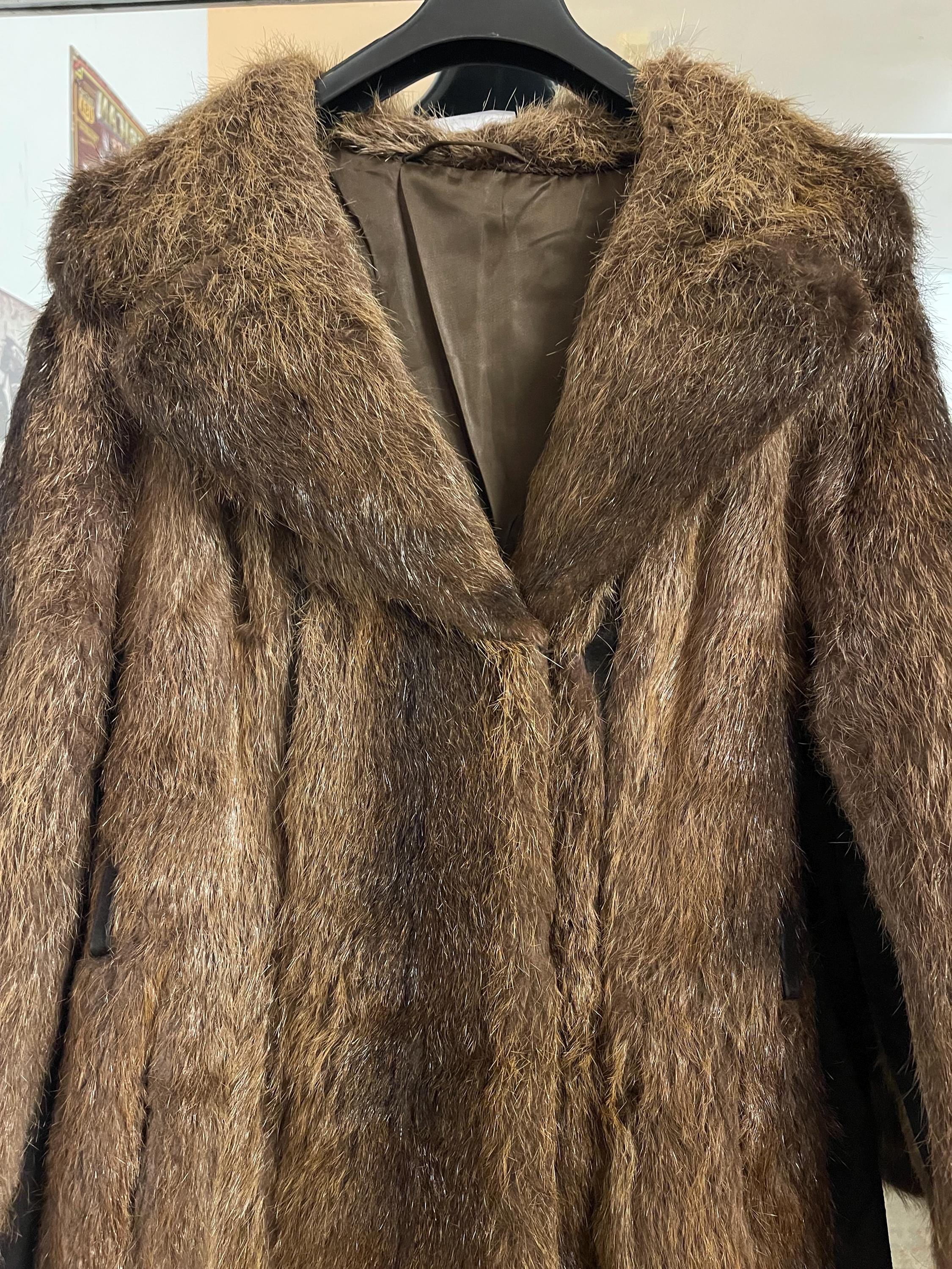 Beaver Fur Coat - S