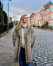 Leopard Print Fur Coat – M–L