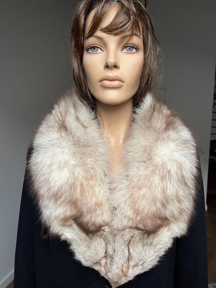 Beige Polar Fox Fur Collar