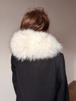 White Raccoon Fur Collar