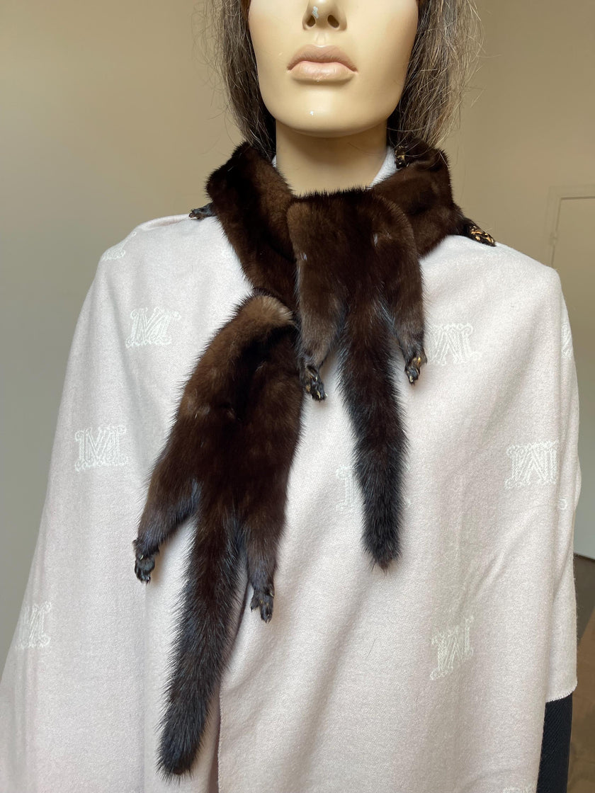 Brown Mink Fur Stole