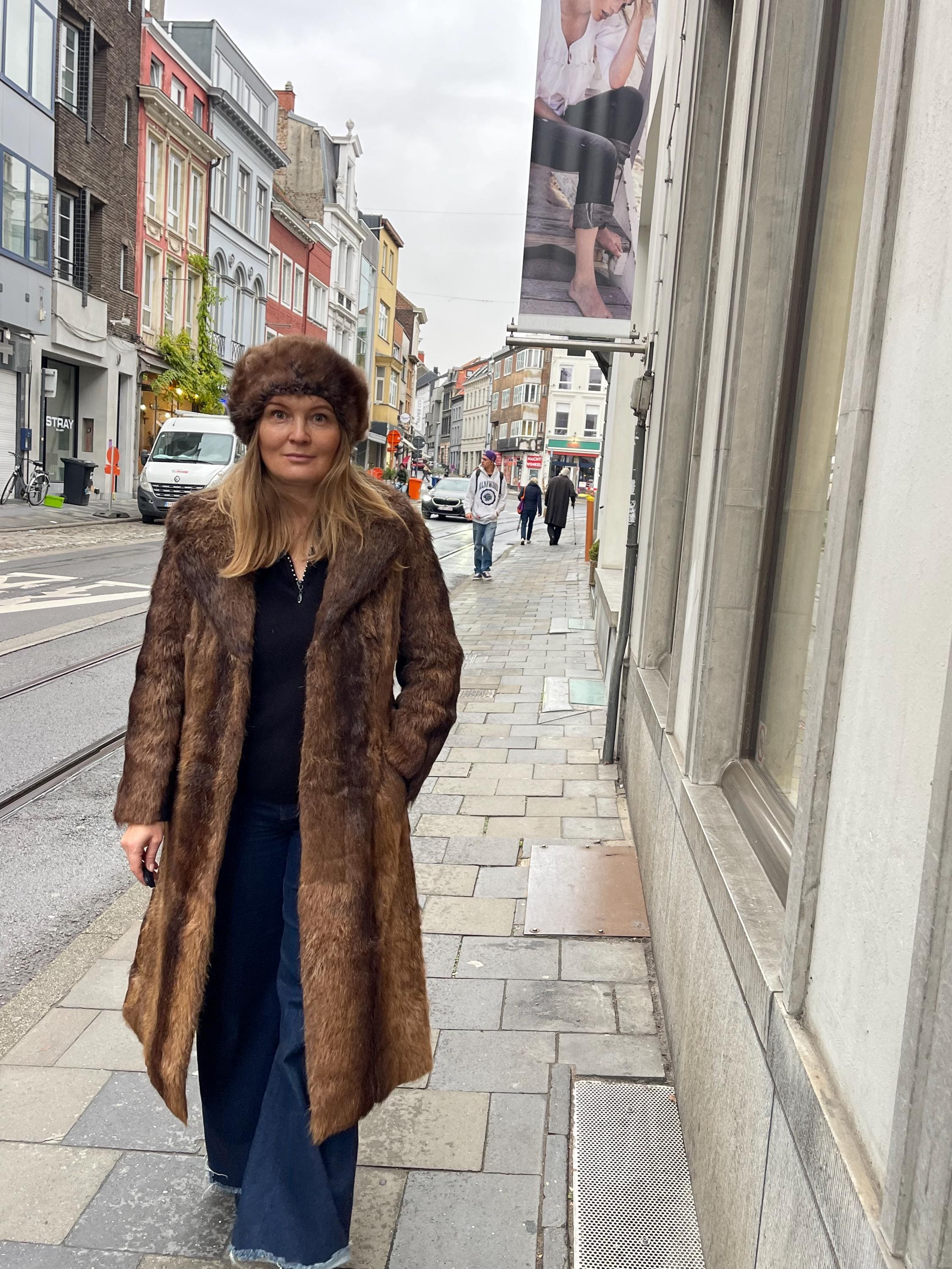 Beaver Fur Coat - S
