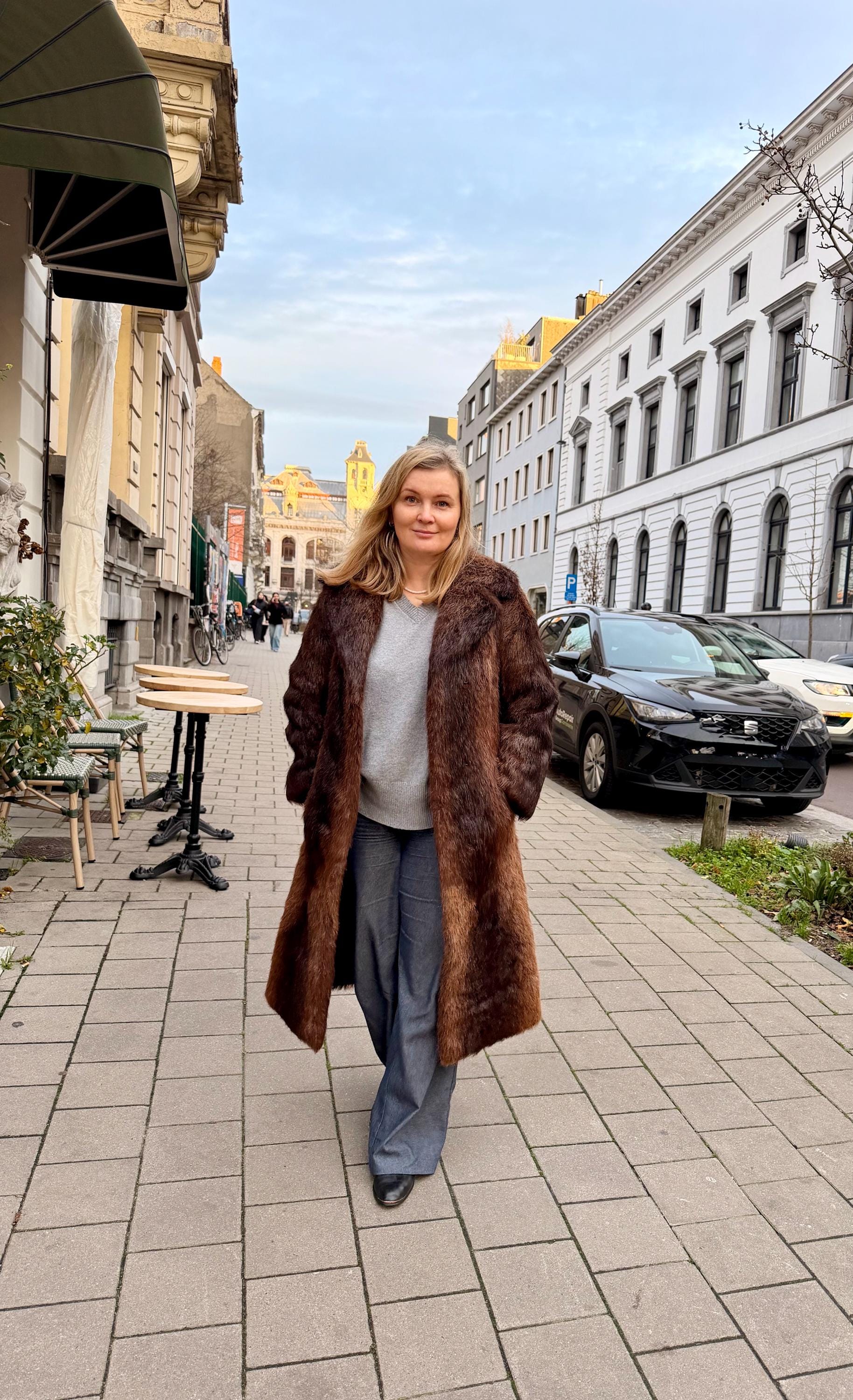 Beaver Fur Coat - S