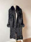 Black Swakara Fur Coat - M–L