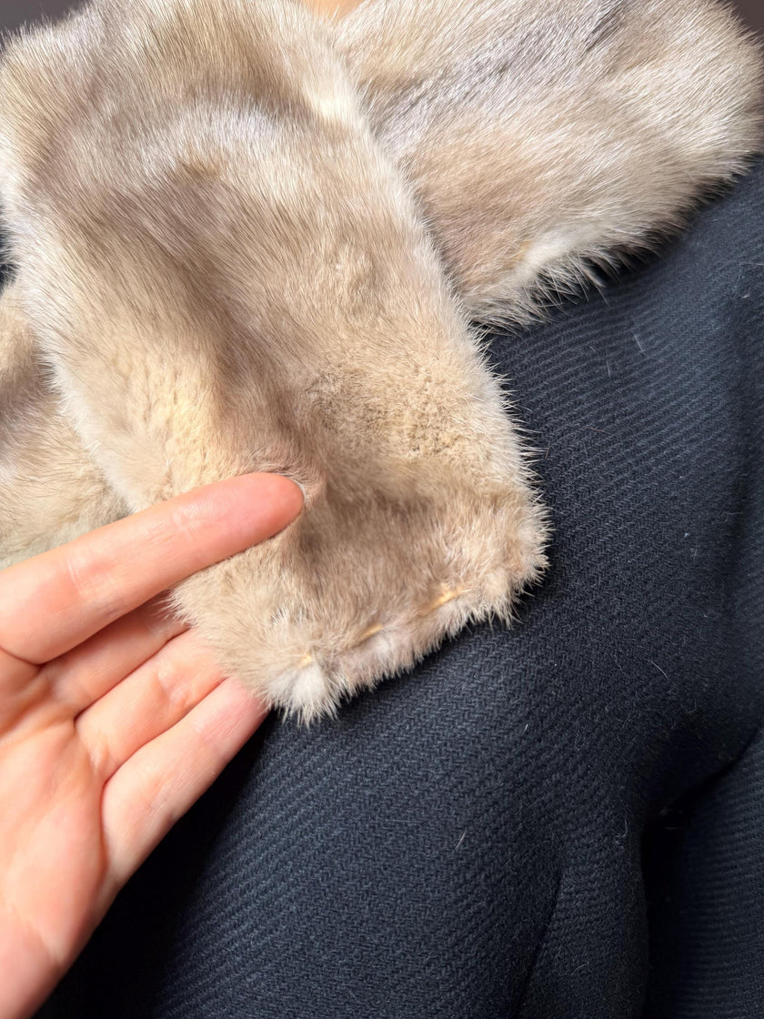 Sapphire Mink Fur Collar