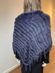 Rabbit Fur Poncho Wrap