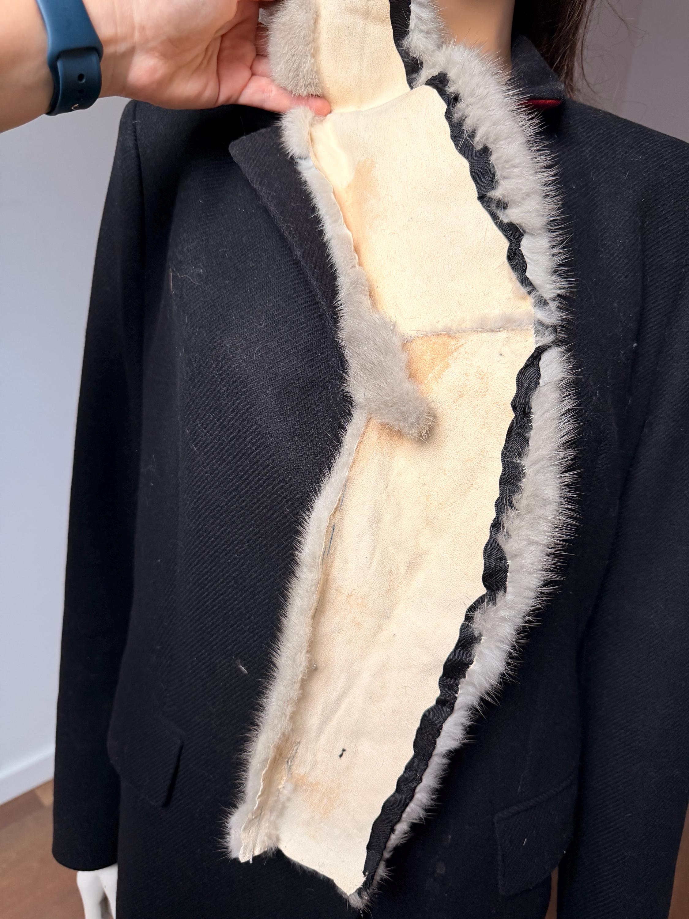 Sapphire Mink Fur Collar