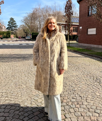 Sapphire Mink Fur Coat - M-L