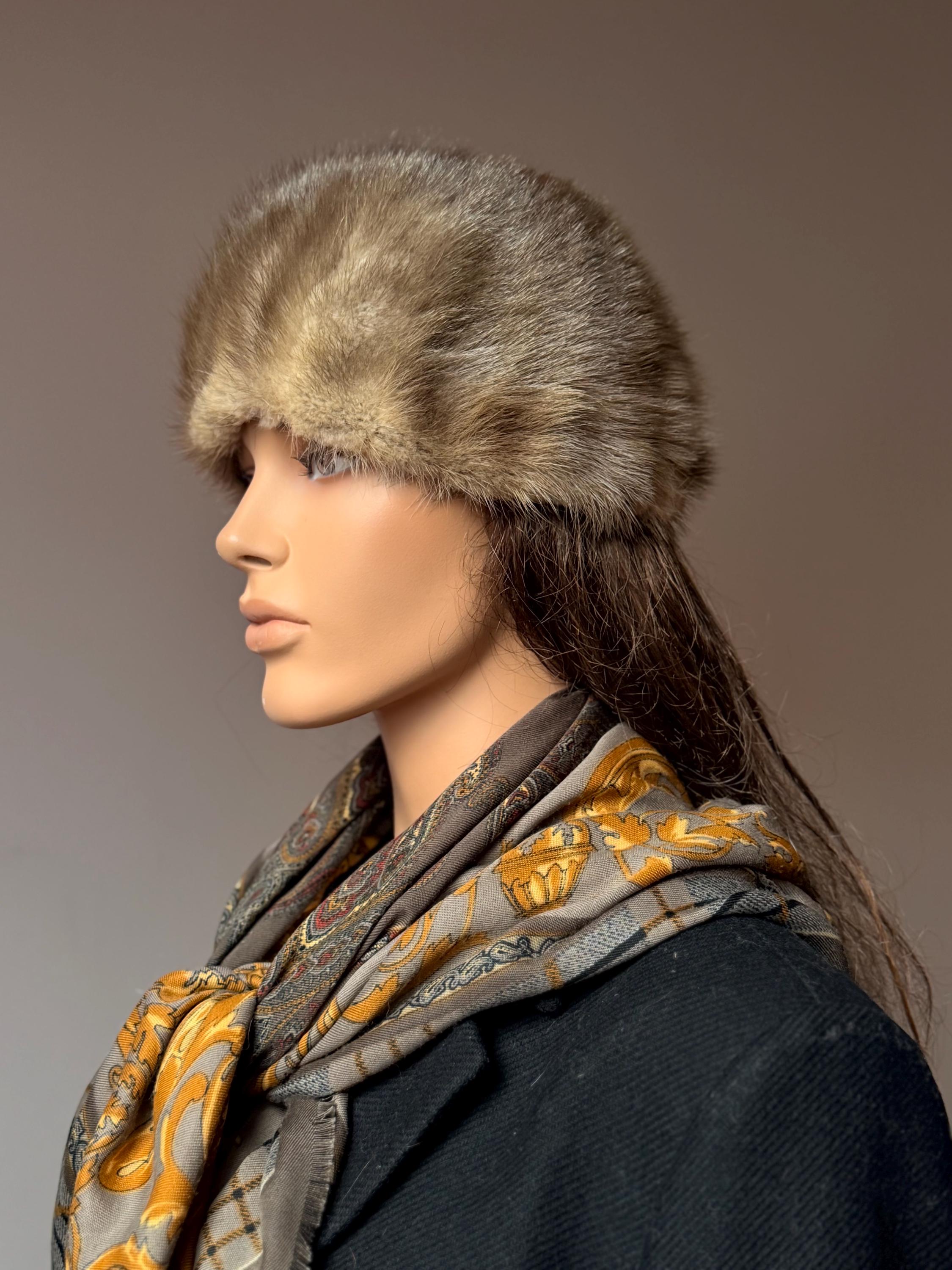 Sapphire Mink Fur Hat