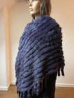 Rabbit Fur Poncho Wrap
